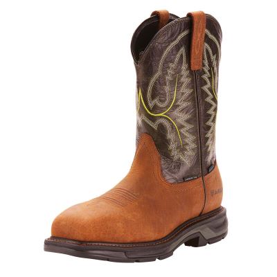 Ariat Work: WorkHog XT Waterproof Carbon Toe Zapatos de Seguridad Hombre - Marrones / Chocolate (LWC